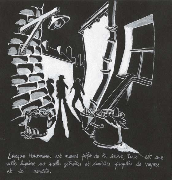 3 HISTOIRES EN BLANC ET NOIR / Illustration meet History of Paris an illustration in black and white