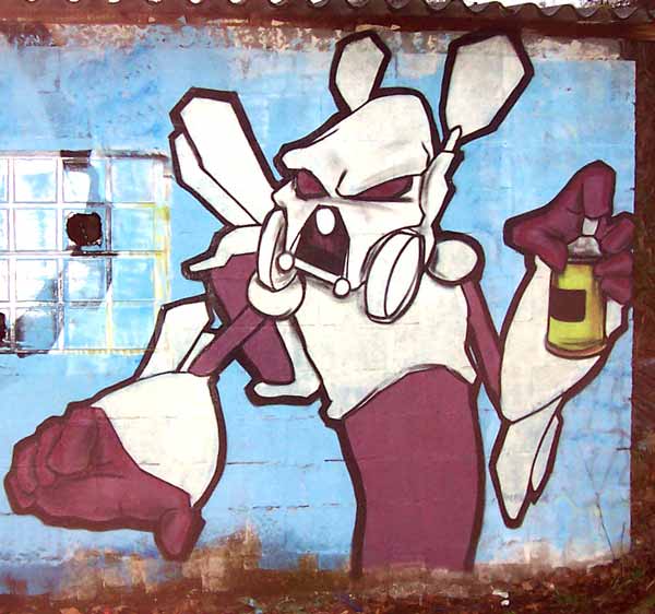 PEINTURES 2004/2006 / Some Graffiti Productions from Archives an old character paint by alex kanos