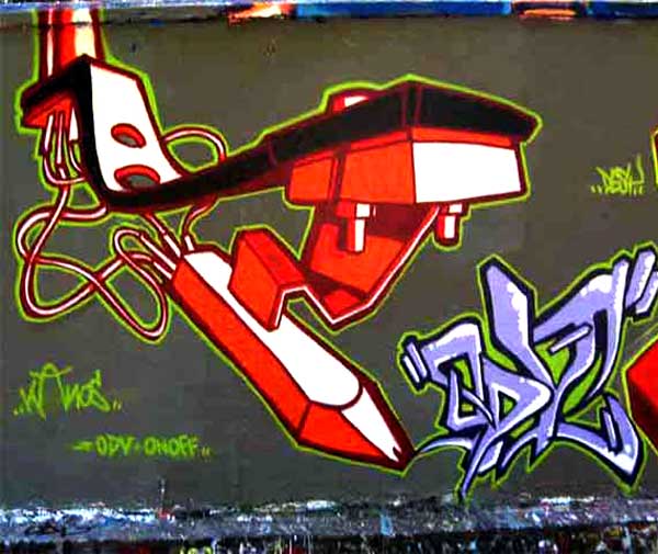 Peintures 2007 an old graffiti made by alex kanos in 2007