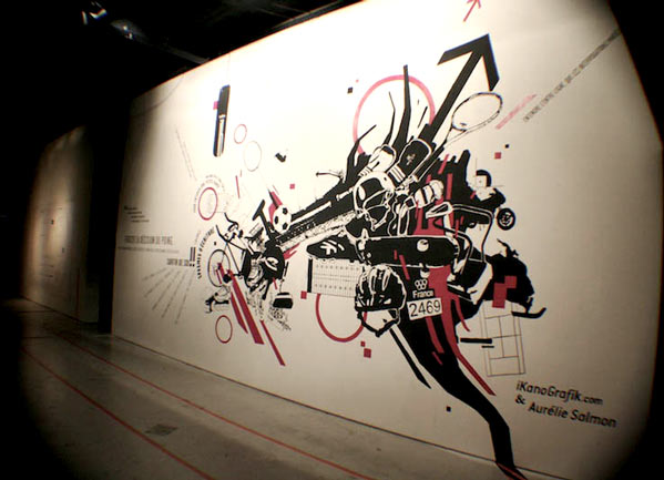 a paint indoor made by alex kanos at tripostale lille exposition