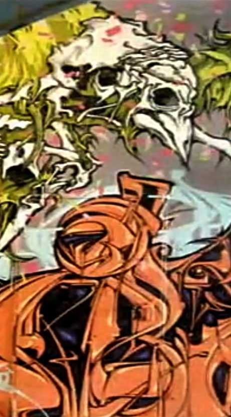 a graffiti in meeting of styles germany during ODVTOUR 2009