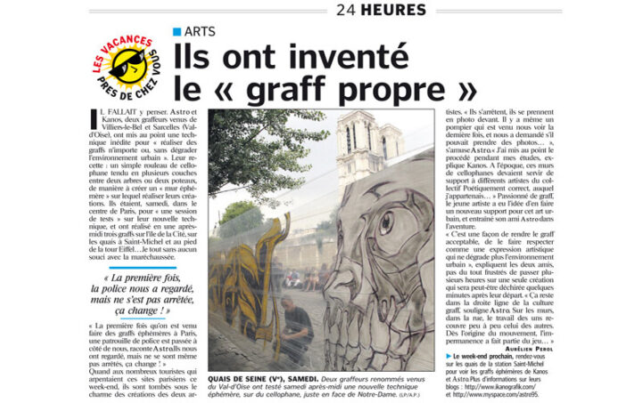 a newspaper talking about cellograff concept