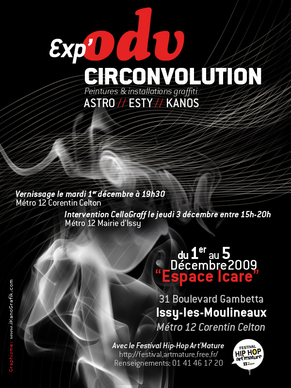 poster made by alex kanos for a graffiti exhibition expodv CIRCONVOLUTION