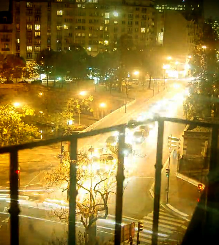 Toujours a sa fenetre with a view from my windows in paris at night
