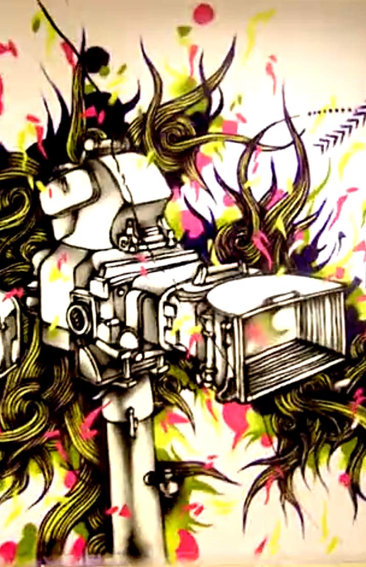 a freeze frame graff wall paint by alex kanos