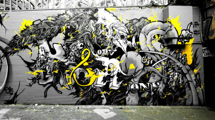 a graffiti made by alex kanos during meeting of styles in wiesbaden germany