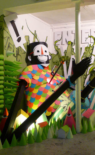 installation made by onoffcrew in paris belleville