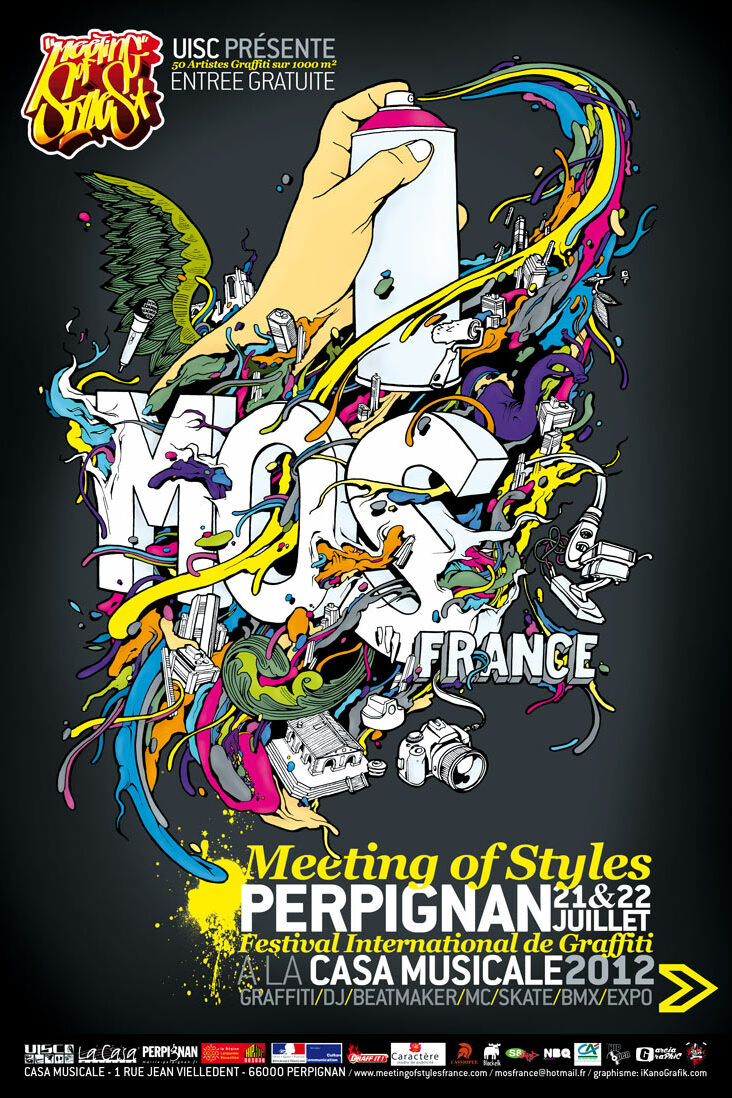 a Poster made by Alex Kanos for Meeting of Styles France 2012 graphic design made by alex kanos for meeting of styles france 2012