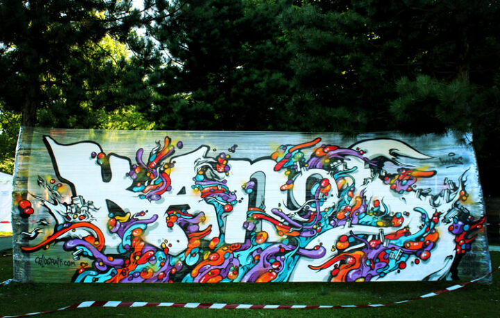 a cellograff made by alex kanos