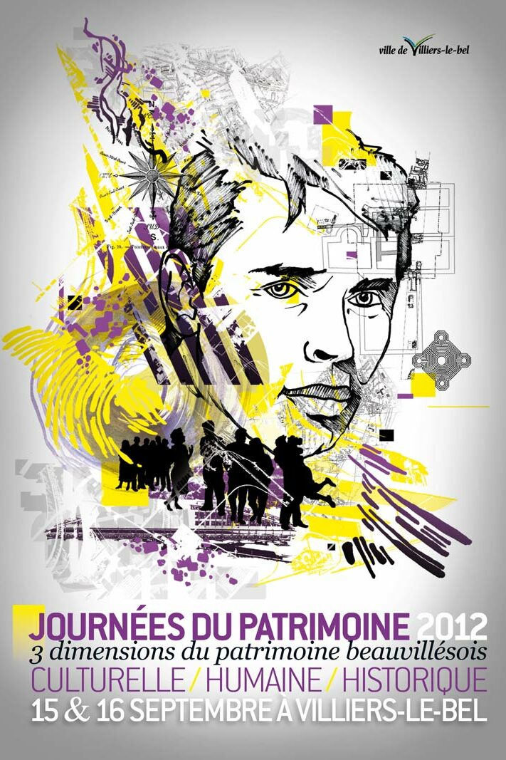 A poster made by Alex Kanos for Patrimony Day in Villiers-le-Bel a poster graphic design made by alex kanos for patrimony days in villiers le bel