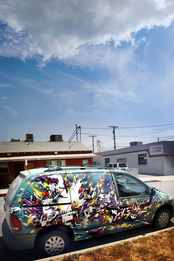 a car painted by alex kanos in los angeles