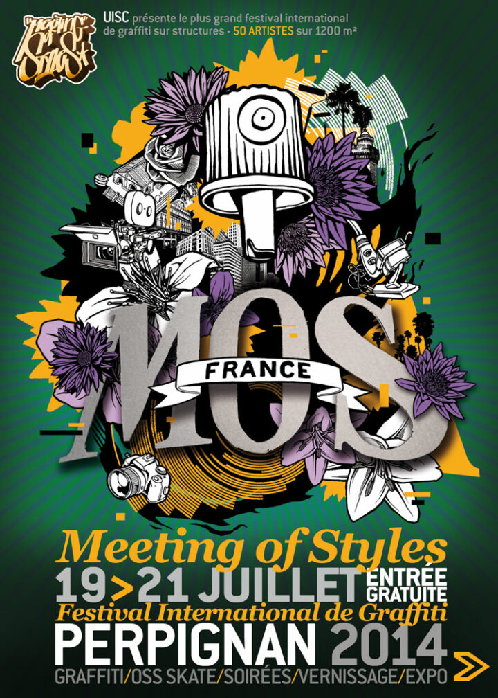 a poster made by alex kanos for meeting of styles france 2014