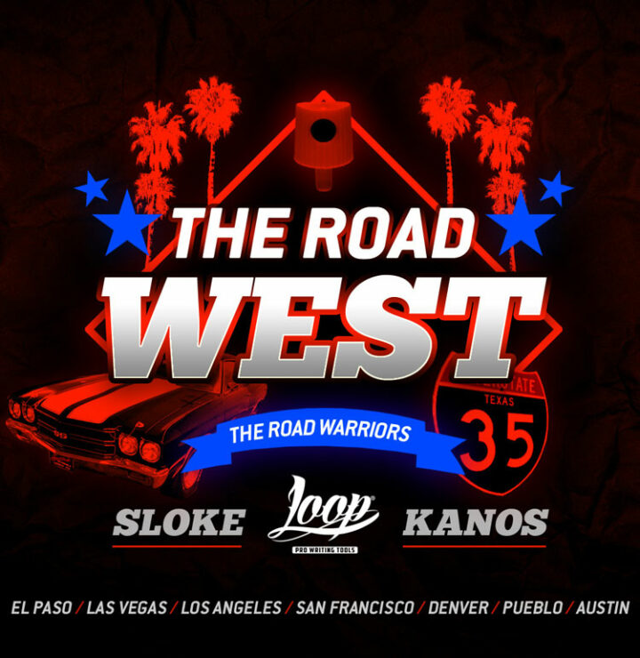 the logo of a road trip called the road warriors