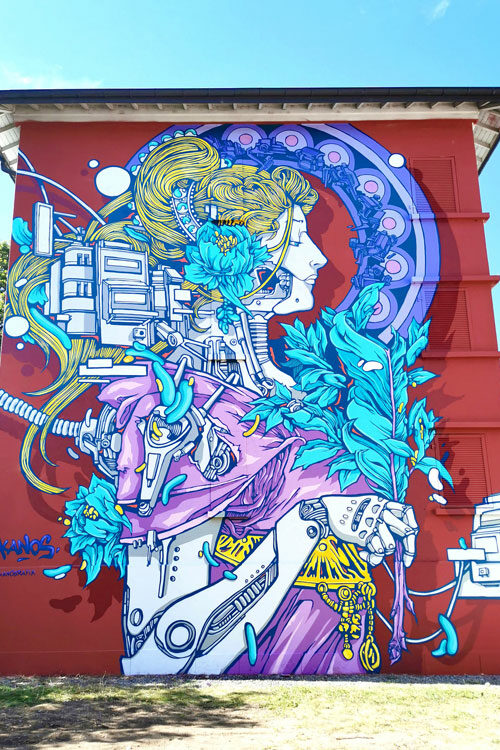 A Street Art Mural paint by Alex Kanos in Geneva a street art mural paint by alex kanos