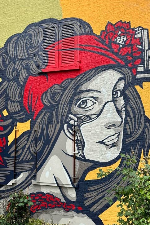 Street Art Mural paint by Alex Kanos in Geneva Switzerland a street art mural paint by alex kanos in geneva switzerland