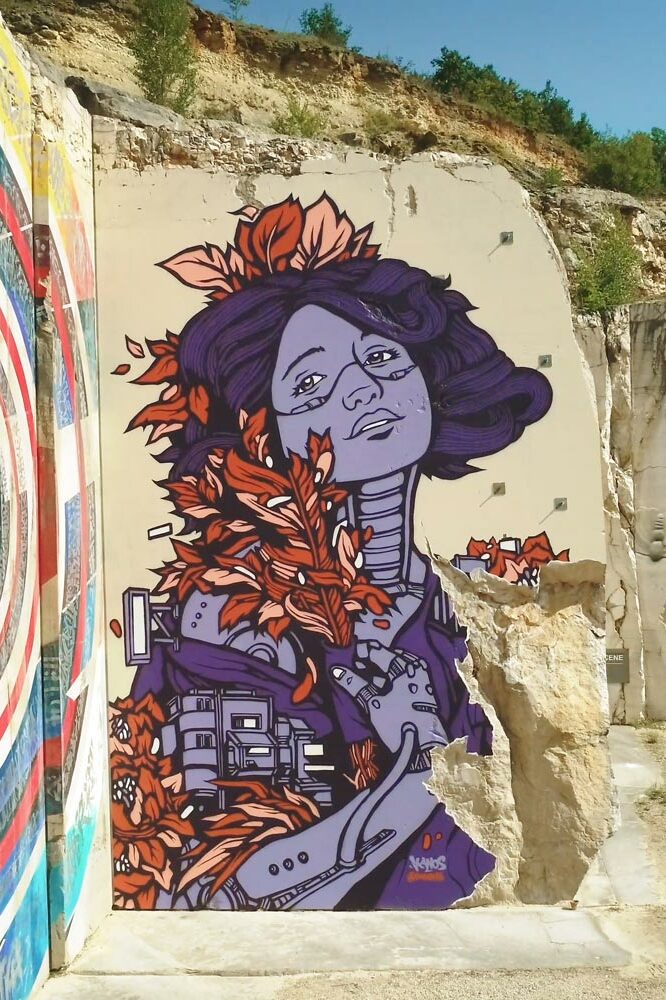 Street Art Mural made by Alex Kanos in La Karriere (5) Street Art Mural made by Alex Kanos in La Karriere