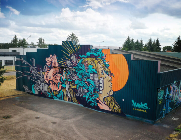 HOPE a street art mural made by alex kanos for secours populaire moselle
