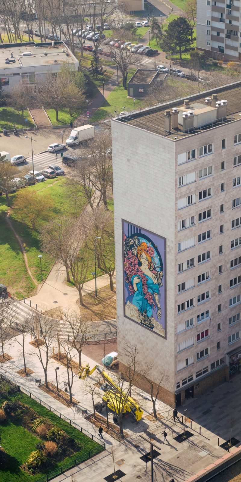 a Street Art Mural painted by Alex Kanos in Acacias Geneva