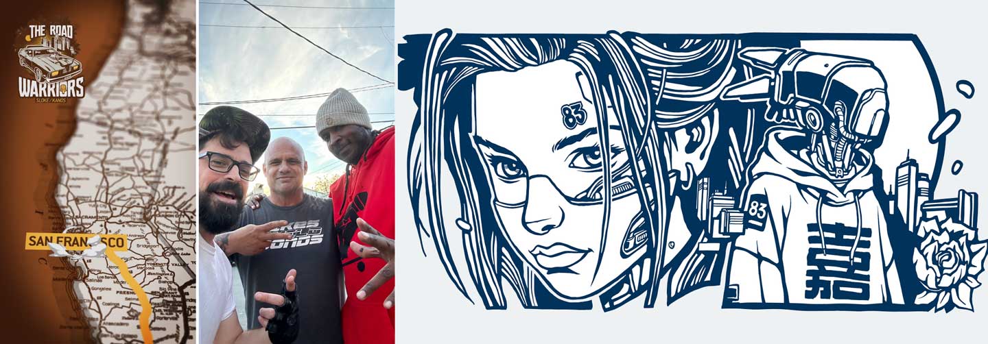Oakland Sloke Bukue and Kanos during the road warriors tour