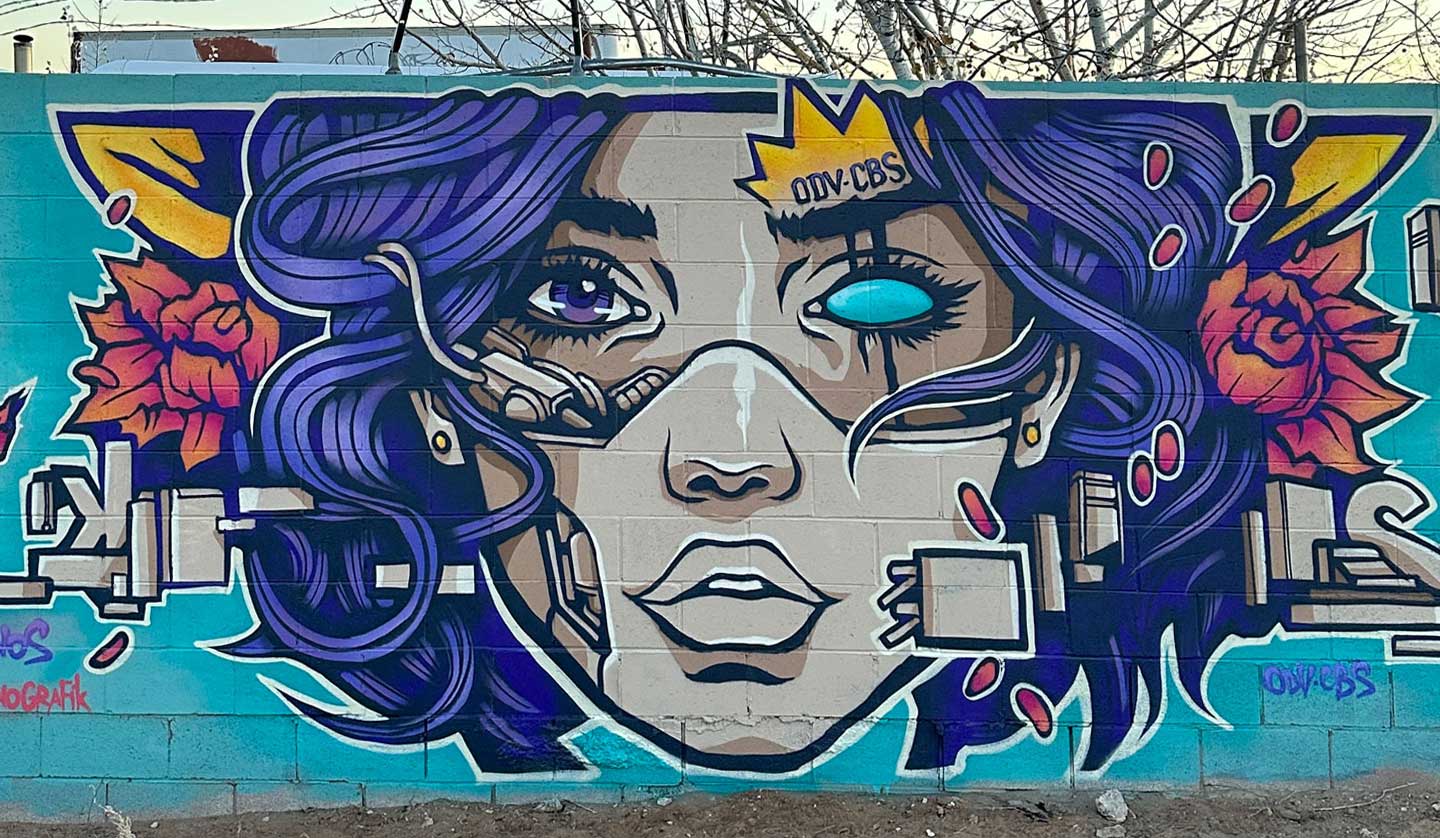 Street art Mural made by Alex Kanos in Albuquerque Street art Mural made by Alex Kanos in Albuquerque