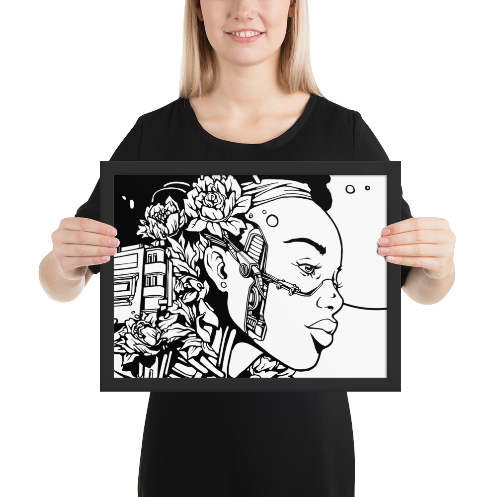 MINERVA B&W Framed
