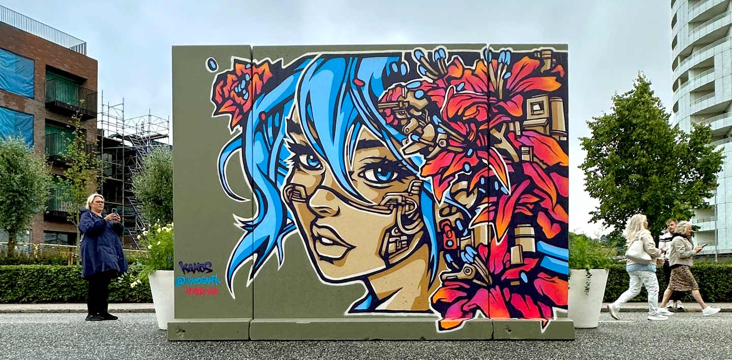 Street art in vejle denmark, Contemporary urban art installation at Vejle university gardens