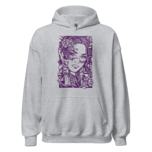 Valkyrie Hoodie cyberpunk wearable design from geneva street art mural artwork