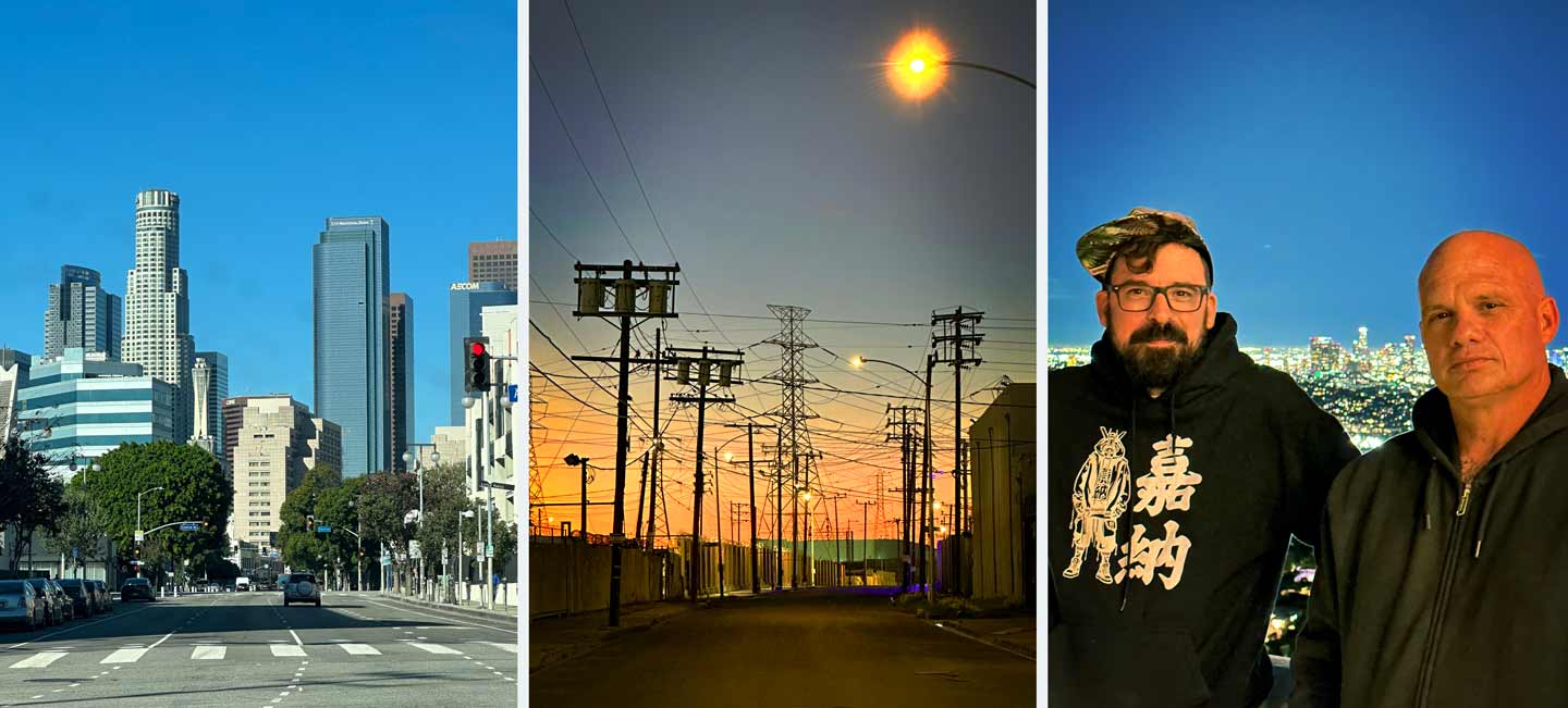 Atmospheric view of Los Angeles during The Road Warriors 2025 street art project